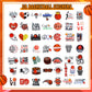 Aoriher 122 Pcs Basketball Party Favors, Includes Basketball Stampers, Hoop Pens, Mini Pencil Erasers, Stickers, Self Inking Sta