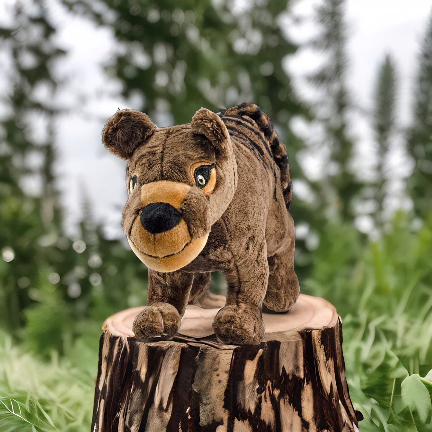 Attatoy Tasmanian Tiger Plush, Large Prehistoric Tasmanian Wolf Stuffed Animal Toy