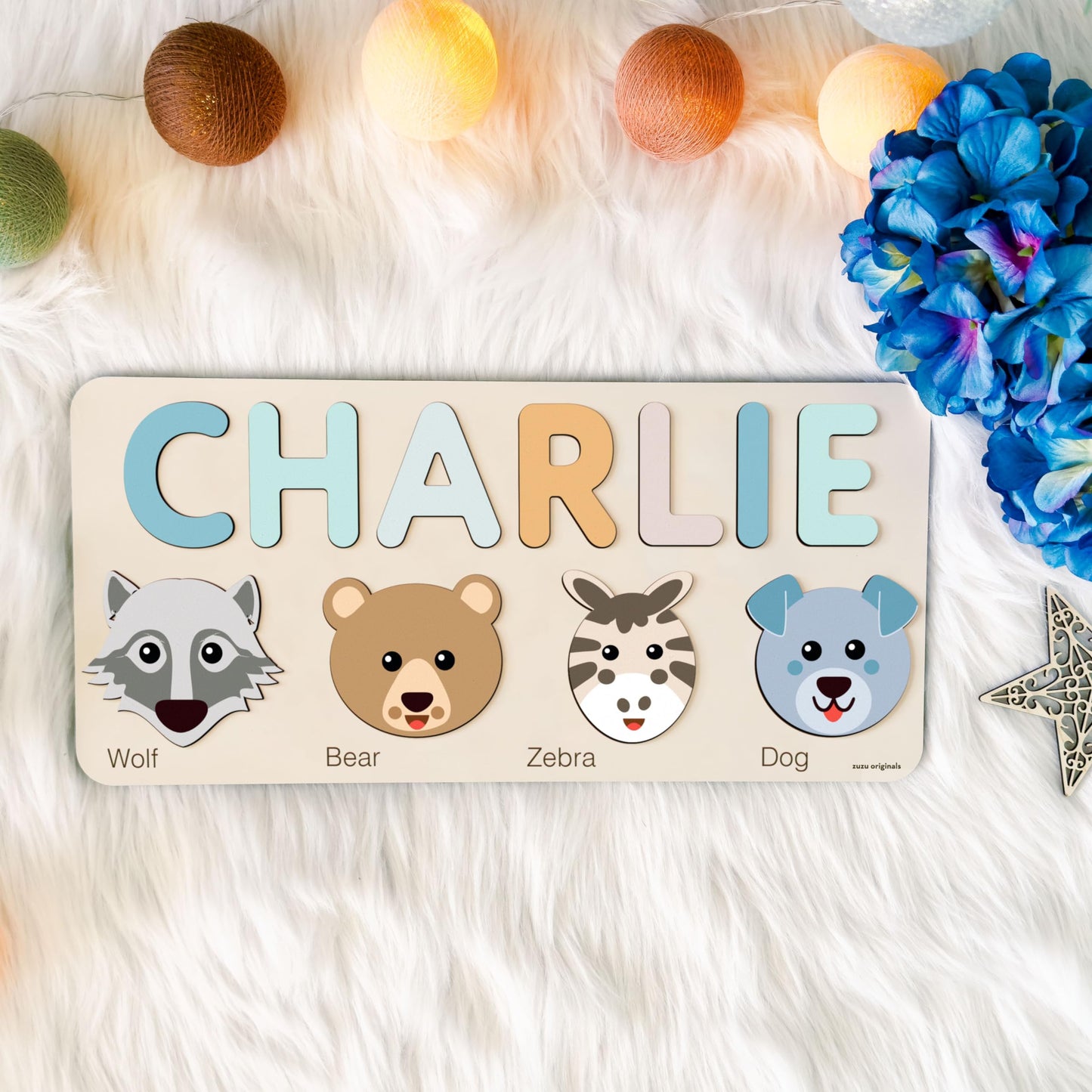 Custom Handmade Puzzles for Toddlers | Multi Color Scheme Options Wooden Name Puzzle | Baby Shower Gift  Easter Gift  New Baby Gift  Christmas Gift  Birthday Gift for Bab  Kid  Toddler | Toddler Toys