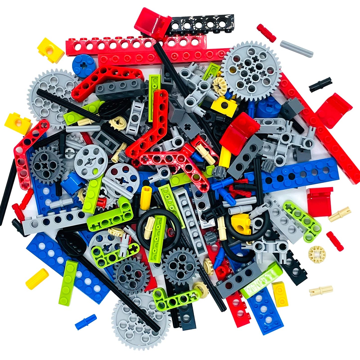 Tacyillu 202 Pcs Building Blocks Parts Gear Chain Wheels Connectors Axle, Liftarm, Pins Accessories Brick Sets Toys Tight Fit Wi