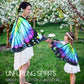 Irolwin Double Sided Kids-Butterfly-Wings For Toddler-Girls Fairy Dress Up Costume Butterfly Cape Headband Halloween Gifts