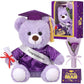 Hollowfly Graduation Bear Gifts Set Include Graduation Bear of 2026 Stuffed Animal with Cap and Gown, Artificial Flower, Graduat