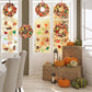 12 Sets Thanksgiving Wreath Decorations, Thanksgiving DIY Foam Wreath Signs Fall Craft Kit Turkey Maple Leaves Pumpkin Foam Stic