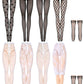 Sotiff 10 Pairs Doll Lace Stockings Handmade Long Sock Christmas Doll Accessories Legging For Diy Clothes Toy(Mesh Style)