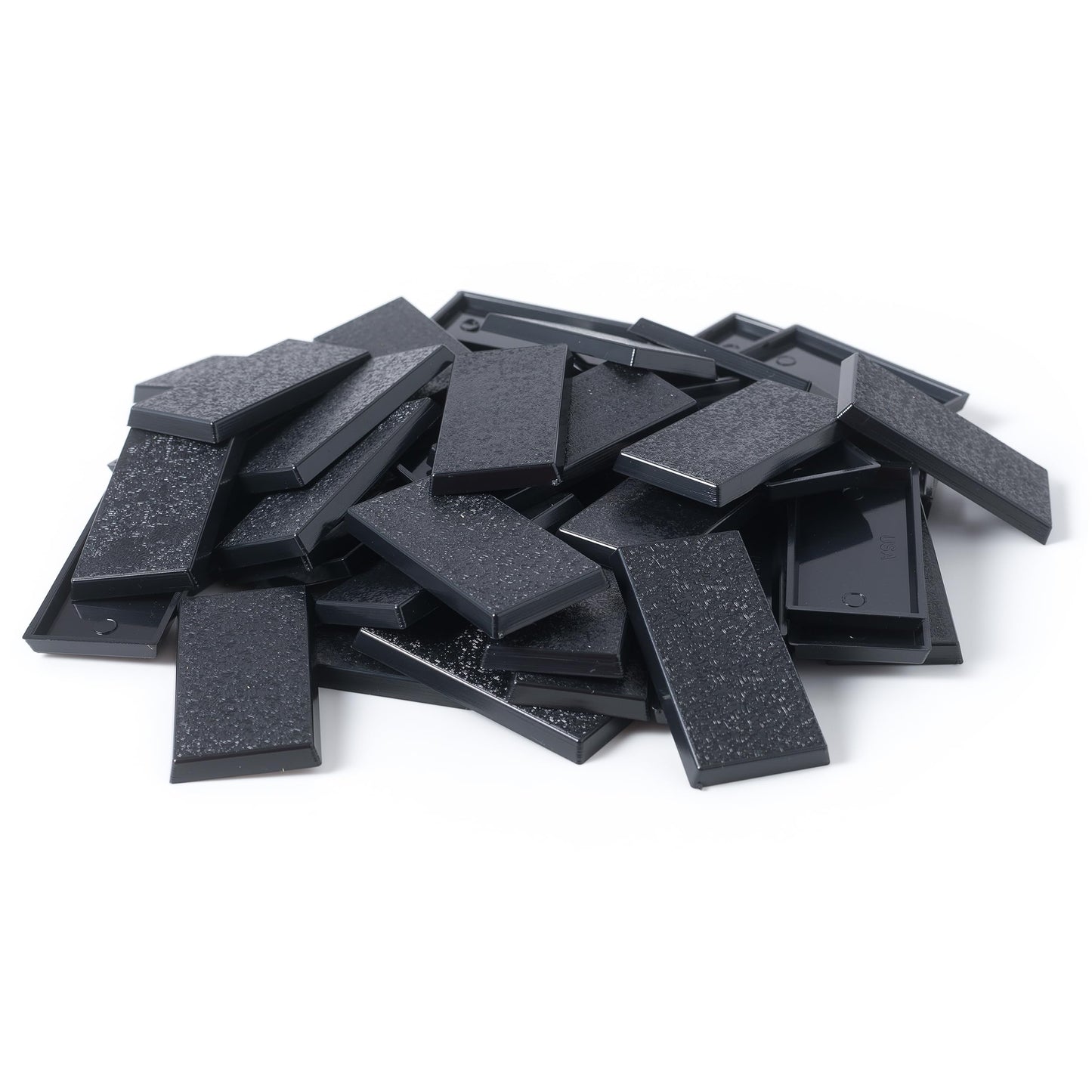 EasyPegs 25x50mm Textured Plastic Rectangular Bases Wargames Table Top Games 60 Count