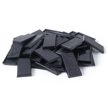 EasyPegs 25x50mm Textured Plastic Rectangular Bases Wargames Table Top Games 60 Count