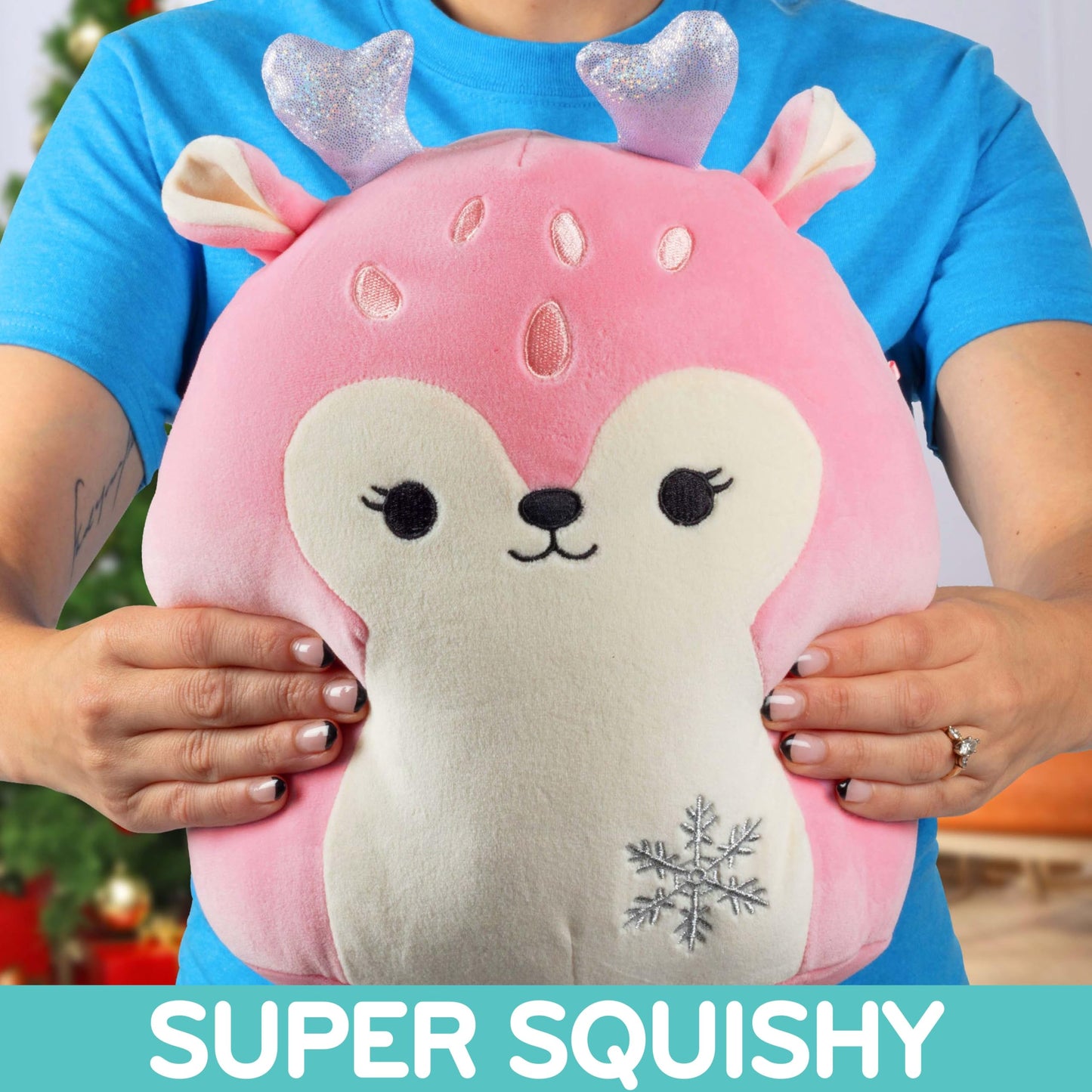 Squishmallows 10-Inch Falala The Easter Deer Plush - Soft Pink Fawn Stuffed Animal Toy - Collectible Gift for Kids, Girls & Boys