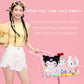 Coaqac Kawaii Plush Toy With Love Piloow, Soft Cartoon Plush, Theme Party Favor, Birthday Gift For Girls Boys (Black A)