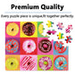 Lelemon Puzzles For Kids Ages 4-8,Donut Puzzle 100 Piece Puzzles For Kids In A Metal Box, Educational Kids Puzzles Jigsaw Puzzles 100 Piece Puzzle Games Puzzle Toys For Girls And Boys