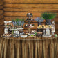 PIXHOTUL Wood Grain Plastic Tablecloths - 84 x 84 inch, 3 Pcs for Cowboy Party & Vintage Farmhouse Decor