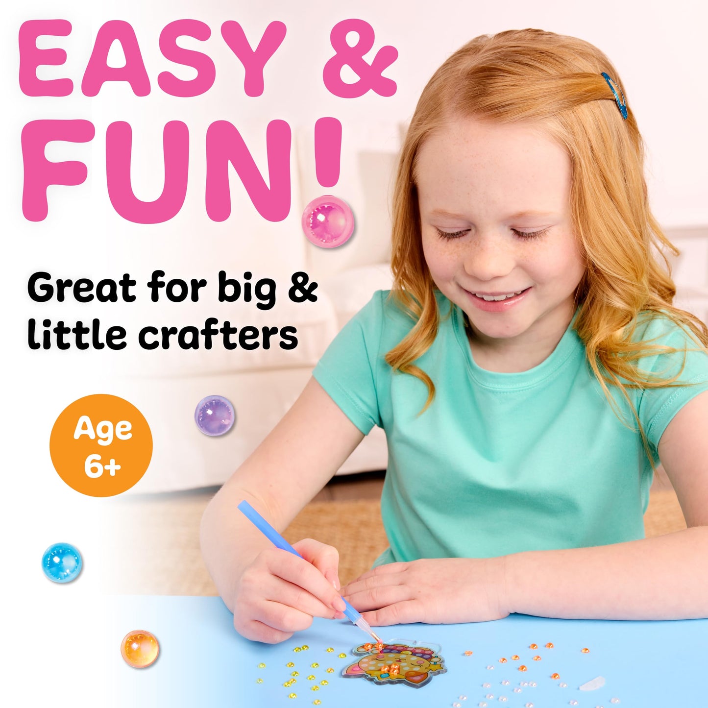 Creativity for Kids Bubble Gem Art: Pearl Pals, Disco Party Craft Kits, Arts and Crafts for Kids, Kids Toys and Unicorn Gifts fo