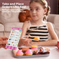 Cookie Play Food Set, Toddler Pretend Play Toys, 17 PCS Kitchen Toy Food Sets with Plastic Cookies, Baking Menu, Bakery Tray, an