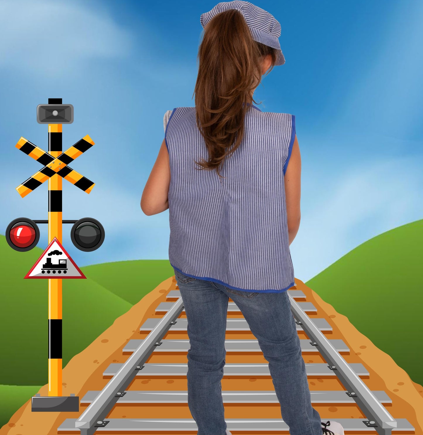 Tigerdoe Kids Train Engineer Costume Set - 3 Pc Set -Train Conductor Hat, Vest, Red Bandana And Gloves -Childs Conductor Dress U