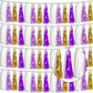 4P Purple-Gold Foil Fringe Tassel Banner Garland Metallic Tinsel Streamers Wall Hanging Curtain Backdrop Banners for Parade Floa