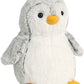 Aurora Playful Pompom Penguin Stuffed Animal - Vibrant Companions - Endless Fun - Gray 9 Inches