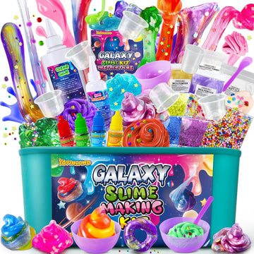 Yopinsand Diy Slime Kit, Galaxy Slime Making Kit For Girls, Butter Slime, Foam Slime, Glow In The Dark Slime With Add-Ins, Foam