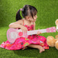 Generic Guitar Toy Pink Rabbit Early Educational Instruments 4 Strings Ukulele Toy Musical Instrument Toy Gift for Toddlers Kids