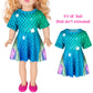 Doll And Girl Matching Nightdress Mermaid Dress Nightgowns Costume For Girl And 18'' American Girl Doll Clothes(1-130)