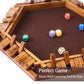 Vamslove Wooden Shut The Box Dice Game for 1-6 Players, Math Game with 16 Dice, Brown Finish, L15 x W13, Instructions Included