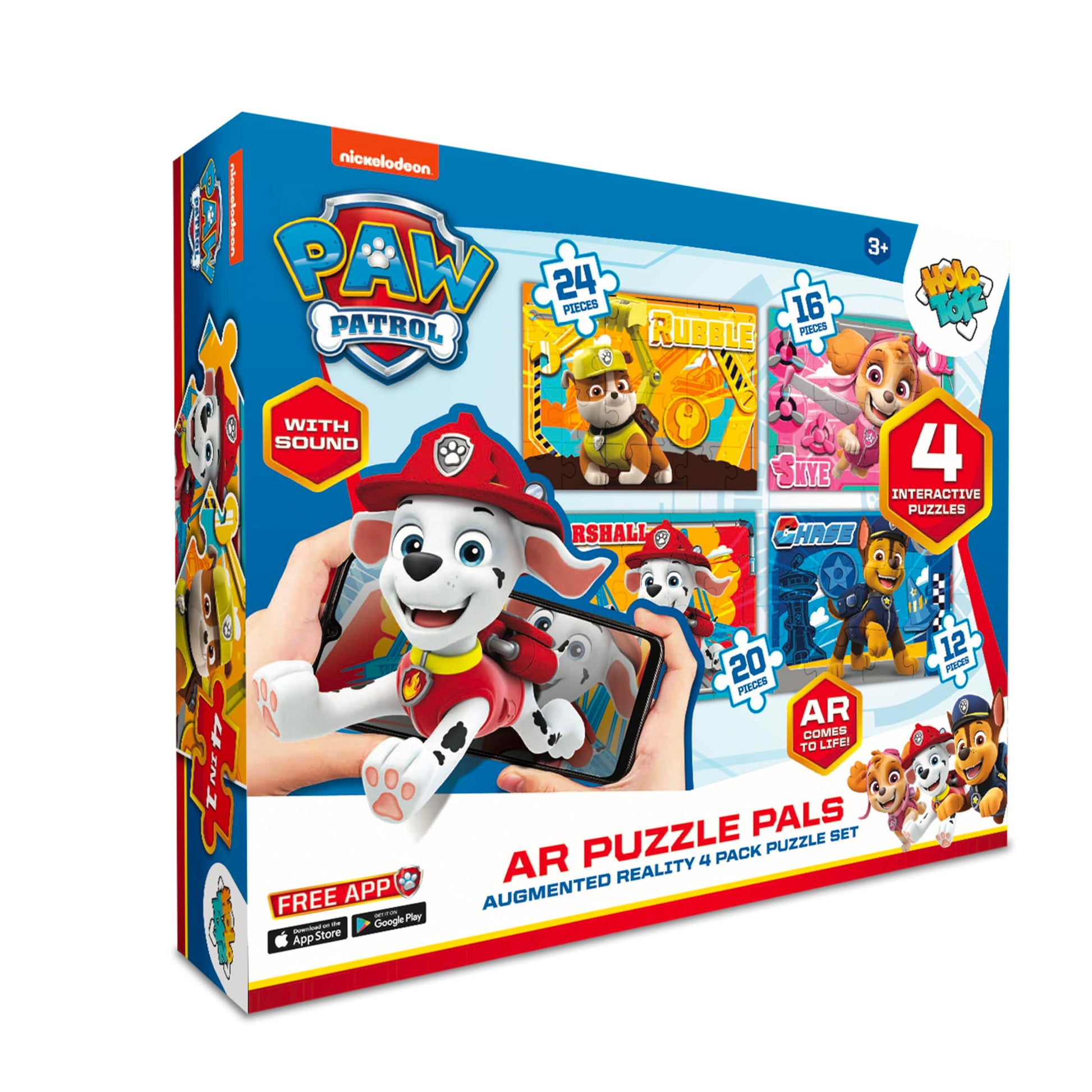 Abacus Brands Holotoyz Paw Patrol AR Jigsaw Puzzles - Magic Augmented Reality Hologram Puzzles Come to Life with Smart Phone - 4