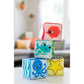 Baby Einstein Soft Blocks Toys, Multi Color, Fabric, 4 Count, Ages 3 Months+ - Model 90629