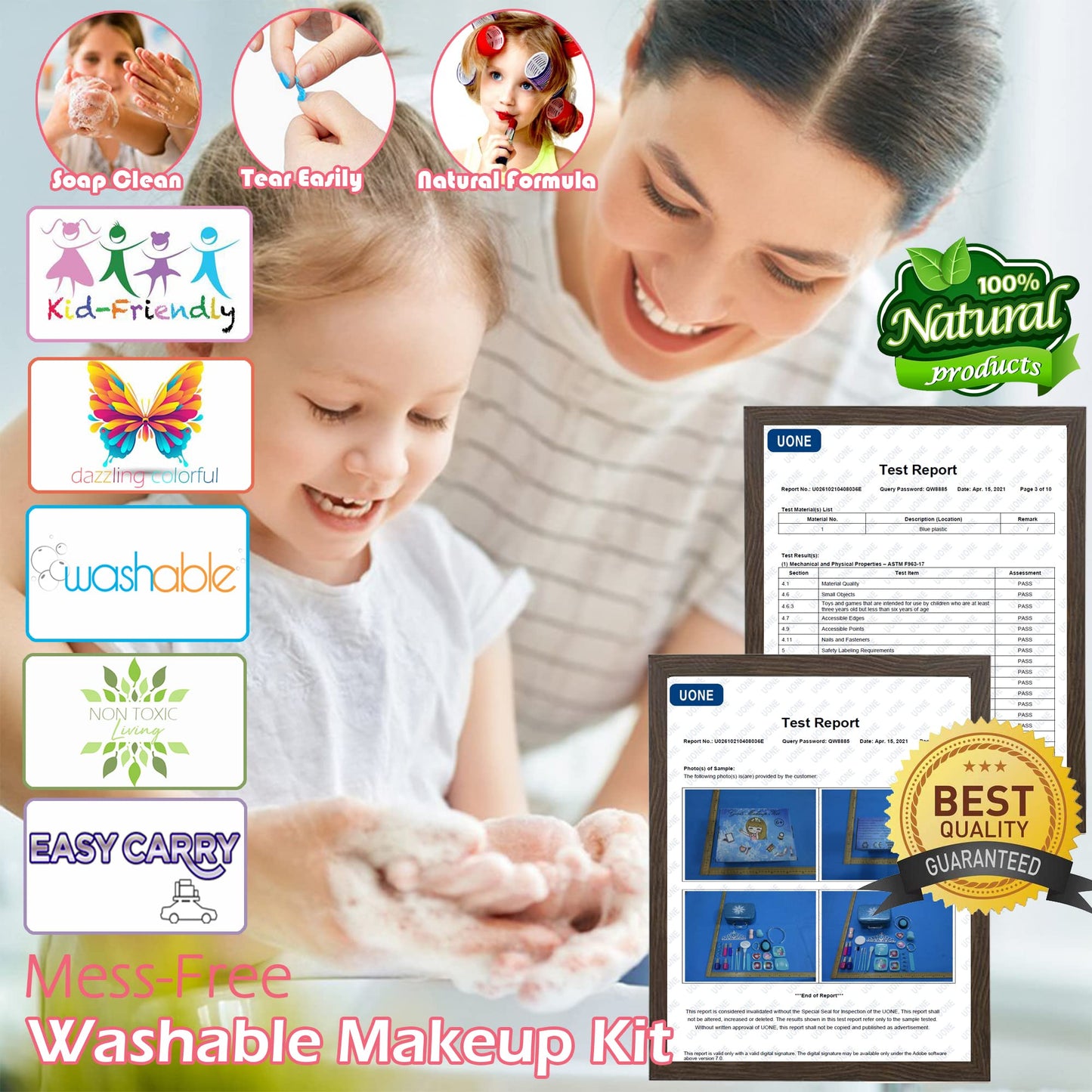 Kids Makeup Kit Toys for Girls - Child Real Makeup Toys for Girls, Washable Make Up for Little Girls, Non ToxicToddlers Pretend