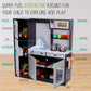 Lil' Jumbl Kids Kitchen Set, Pretend Wooden Play Kitchen, Battery Operated Icemaker, Burners, Faucet & Microwave Makes Realistic
