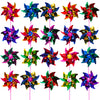 Elcoho 100 Pieces Plastic Rainbow Windmill Party Pinwheels Diy Pinwheel For Kids Toy Garden Party Lawn Decor, Assorted Color