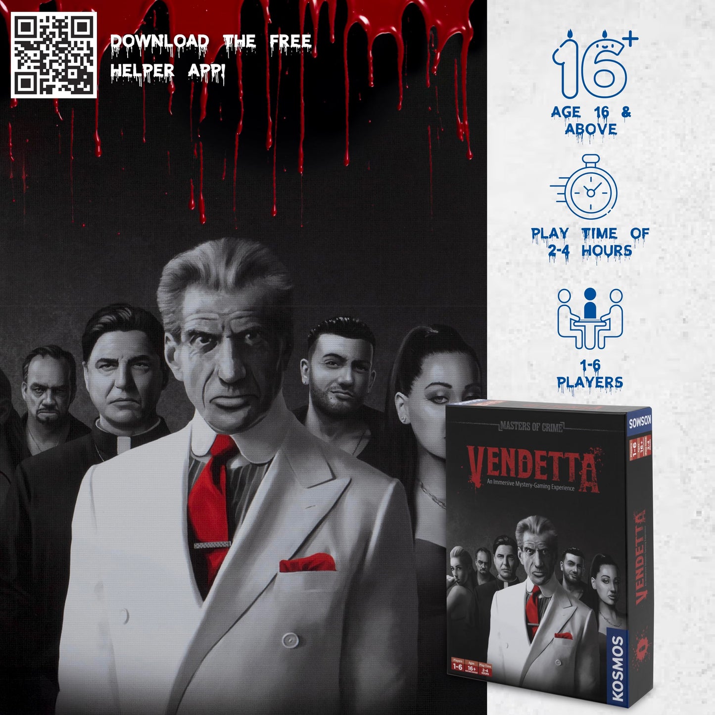 Masters Of Crime: Vendetta | Murder Mystery Game | Mafia | Co-Op Game | 1+ Players | Ages 16+
