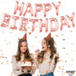 Katchon, Rose Gold Happy Birthday Banner Balloons - 16 Inch | Happy Birthday Sign Balloons Rose Gold | Happy Birthday Balloon Banner, Happy Birthday Decorations | Happy Birthday Backdrop For Girls