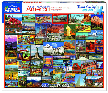 White Mountain Puzzles Best Places In America - 1000 Piece Jigsaw Puzzle