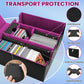 Qlouni Card Storage Box For Trading Cards, Holds 5 Mtg Decks Card Box Or 2200+ Cards, Leather Magnetic Closure Tcg Storage Box F