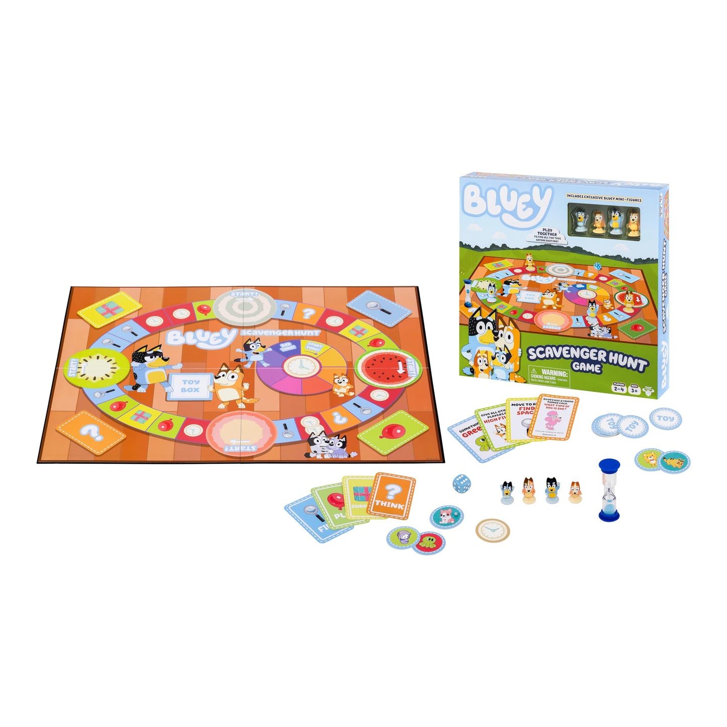 Bluey Scavenger Hunt Game - Fun Board Game with Activities, Questions & Finds - Multicolor - Model 91039