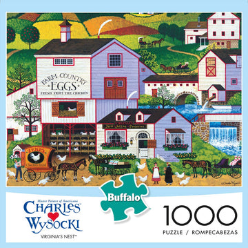Buffalo Games 1000 Piece Jigsaw Puzzle - Charles Wysocki Virginias Nest - Challenging Adult Puzzle, 26.75 x 19.75 inches, Paper Material