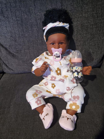 Myrebaby Pink Style Magnetic Pacifier And Bottle Set 2 Piece Reborn Baby Doll Accessories For Kids Gift
