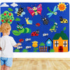 Craftstory Insects & Bugs Flannel Felt Story Board For Toddlers Learning Activities 3.5 Ft Sensory Busy Board With Caterpillar B