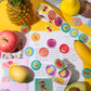 500 Pcs Fruit Roll Stickers, Happy Fruit Stickers, Colorful Fruit Smile Face Stickers Lovely Apple Orange Banana Pear Grapes Sti