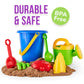 Click N' Play Beach Toys for Kids 3-10 - 18pc Sand Toys Including Sand Buckets for Kids with Sifter, Watering Can, Rake, 4 Hand