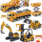 Geyiie Construction Vehicles Truck Toys, Construction Trucks Die Cast Alloy Truck Head, Tractor Trailer Excavator Dump Sandbox G