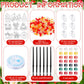 Beeveer Christmas Suncatcher Crafts Kit - 30 Sets DIY Window Paint Art, 3.5" Multicolor Acrylic Ornaments for Holiday Classroom Activities