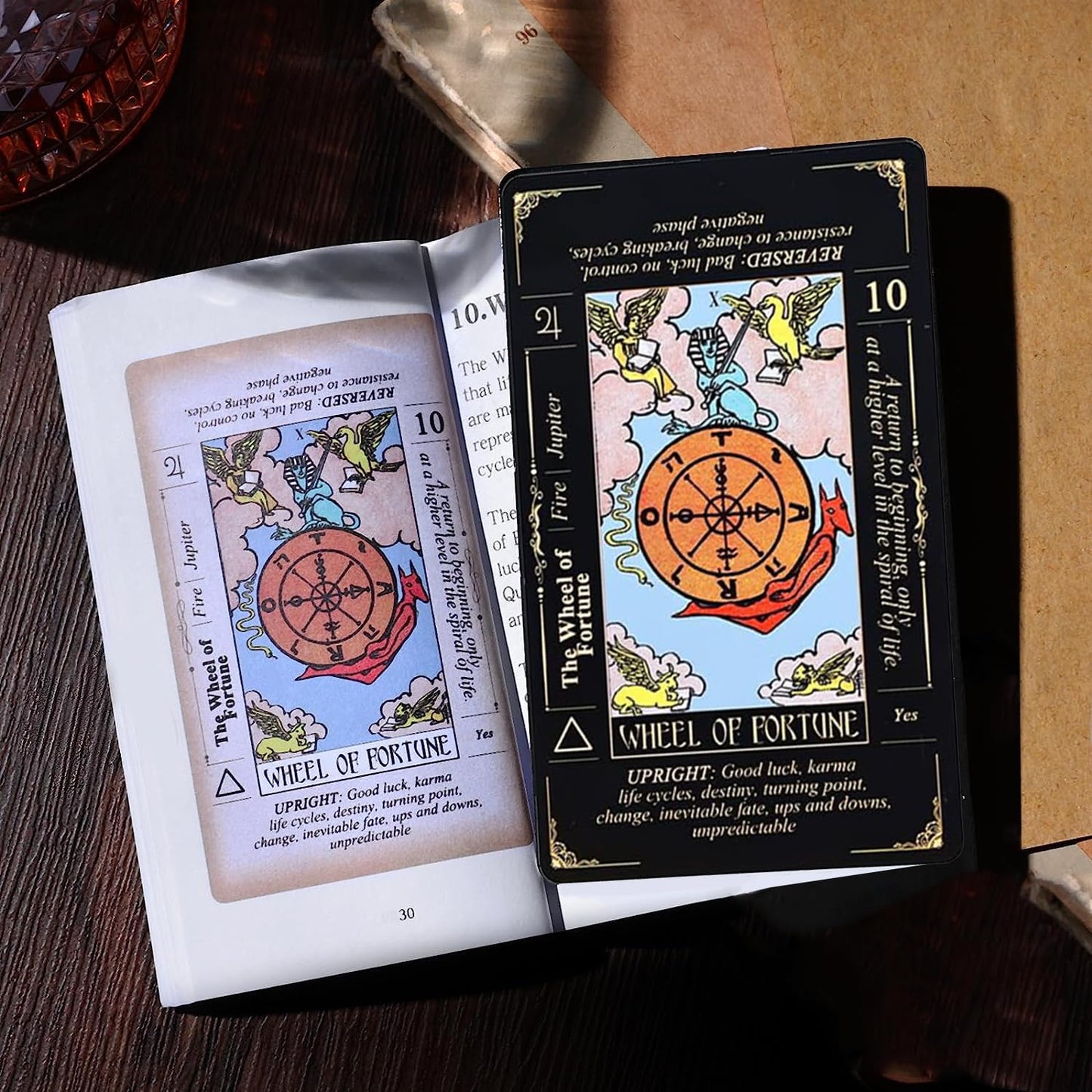 Sunhhx Tarot Cards Set, Tarot Cards For Beginners With Meanings On Them,Tarot Cards With Guide Book For Beginners