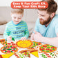 Qyeahkj 30 Pcs Pizza Craft Kits for Kids Make A Pizza Stickers Paper Card Make Your Own Pizza DIY Gifts Activity Hanging Decals