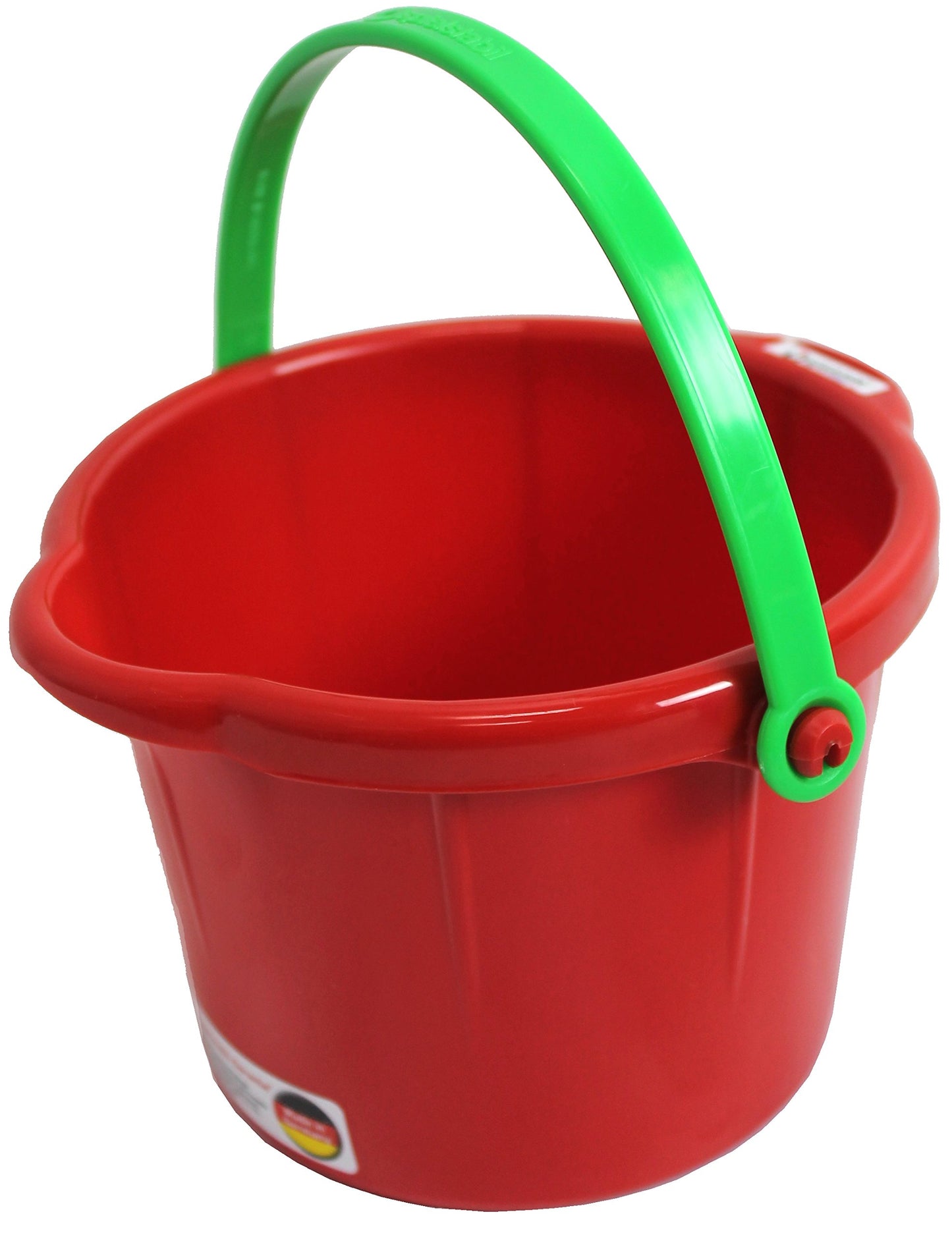Spielstabil Small Sand Pail Beach Toy (One Bucket Included - Colors Vary) - Holds 1.5 Liters - Made in Germany