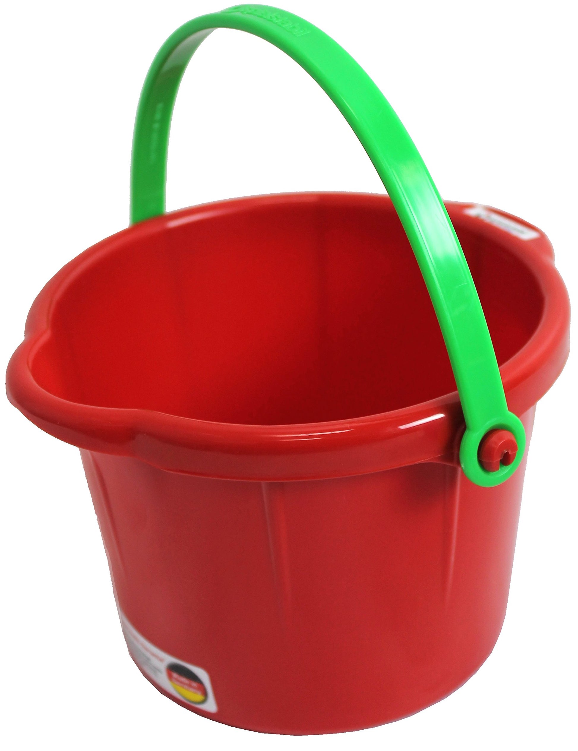 Spielstabil Small Sand Pail Beach Toy (One Bucket Included - Colors Vary) - Holds 1.5 Liters - Made in Germany