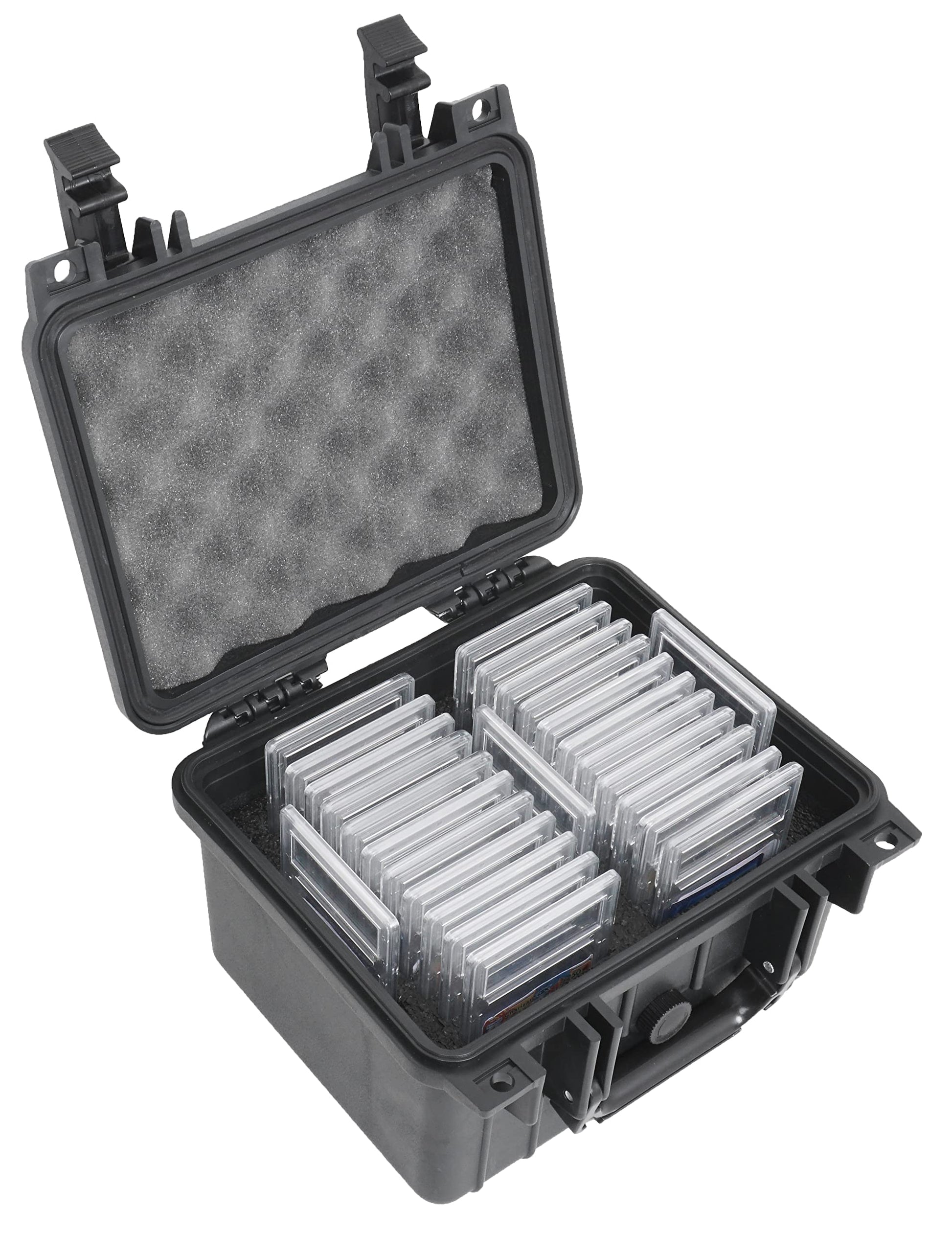 Case Club 25-41 Graded Card Slab Carrying Case - Slotted Storage Fits Psa/Bgs/Fgs Graded Slabs - Sports/Trading Collector Box For Graded Cards - Travel Holder For Slabs/Sleeves/Loose Cards