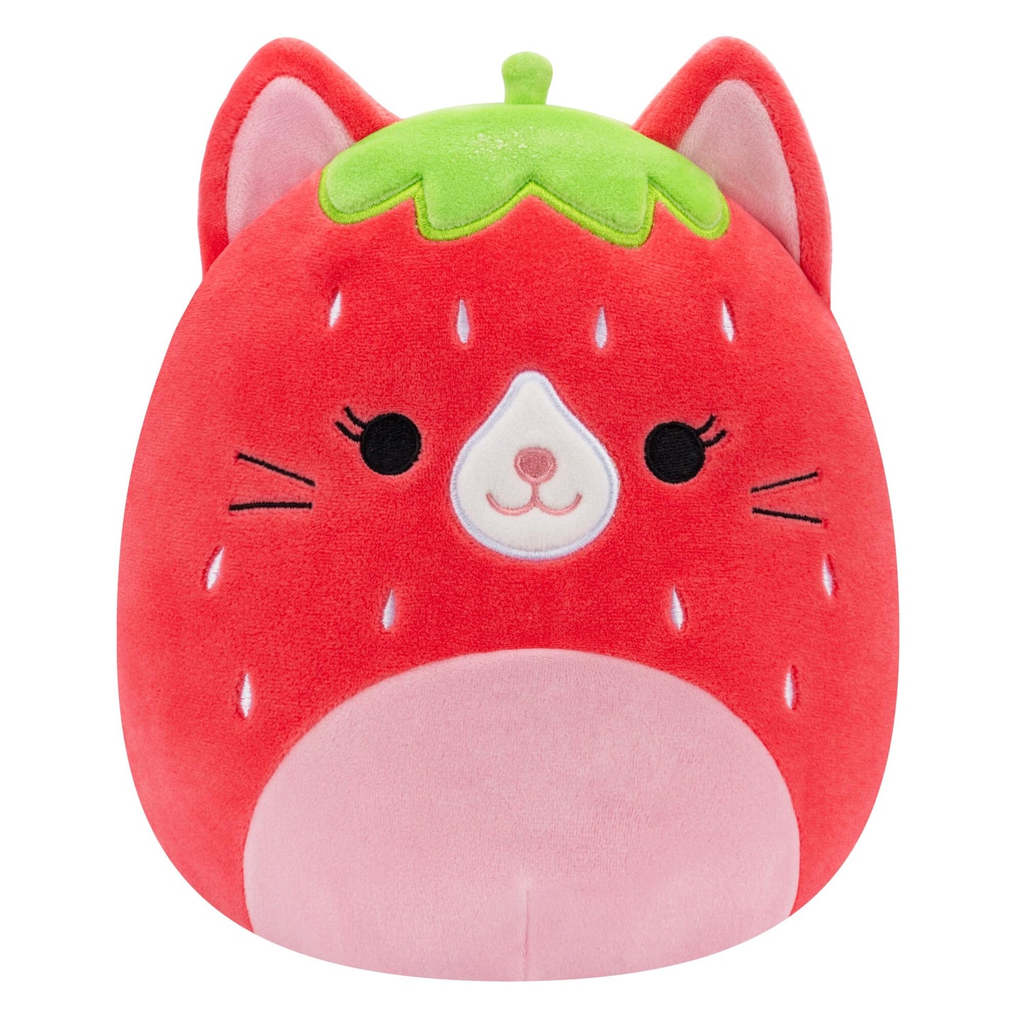 Squishmallows 8-Inch Olma Strawberry Cat Plush - Official Jazwares Soft Toy for Kids and Collectors