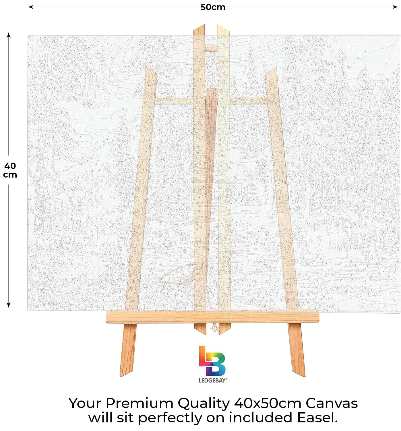 Ledgebay DIY Paint by Numbers Kit for Adults Framed Canvas Beginner to Advanced Paint by Numbers Kit Kits Include Acrylic Paint
