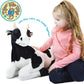 TigerHart Big Stuffed Animal Plush - Milhouse The Cow, 27.5" - Black, White & Cream, Foam Skull Material
