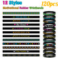 Morcheiong 120 Pieces Motivational Rubber Bracelets Wristbands Black Inspirational Quote Silicone Bands Unisex Style- 12 Designs