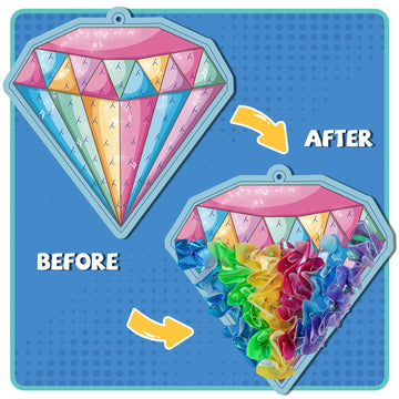 ATFUNSHOP 8 Packs Poke in Crafts Art Kits - Unicorn & Mermaid, Small Paper Craft Kits for Girls 4-9 Years, Mess Free DIY Birthday Gift